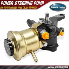 Power Steering Pump w/ Reservoir for Toyota Corolla 88-93 Celica 90-93 Geo Prizm