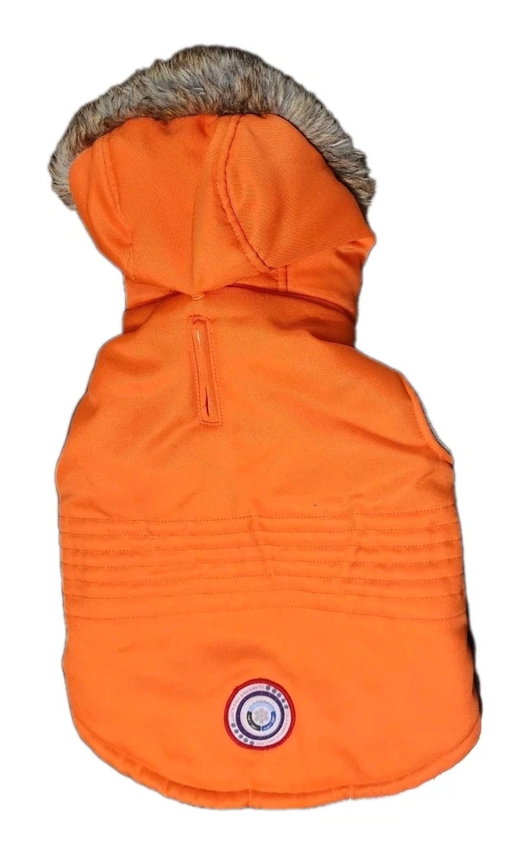 LuvGear ColdAlert Pet Jacket Safety Hunting Orange Waterproof Winter Dog Coat - Image 4 of 4