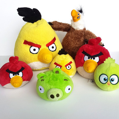 Angry Birds MIXED LOT Chuck Red Pig Eagle Game Plush Stuffed Animal Soft Toy