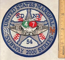 US Marshal patch NEW YORK YANKEES/METS subway series 2000 patch