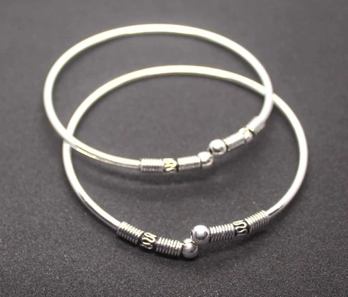 Adjustable Oxidized Anklet / Leg Kada  Unisex Boho Tribal Jewelry 1 Pair