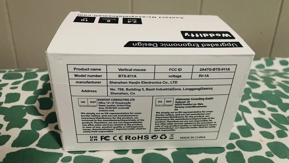 Woddlffy Upgraded Ergonomic Vertical Wireless Mouse - Image 3 of 4