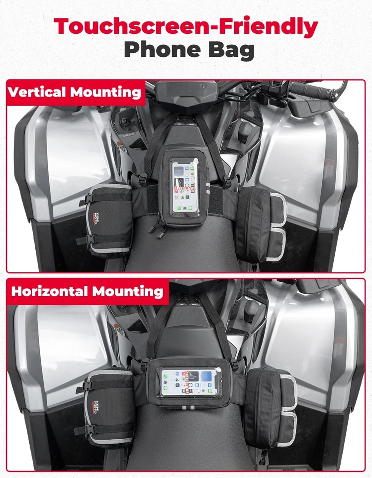 Bolsa tanque ATV tela sensível ao toque bolsa de armazenamento selim refrigerador folha snowmobiles para Polaris - Imagem 4 de 4