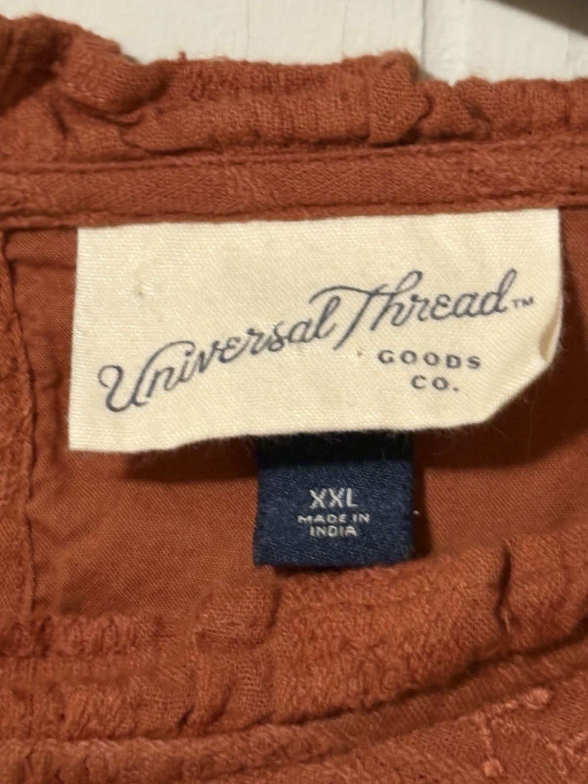 Universal threads rust colored embroidered dress … - image 4