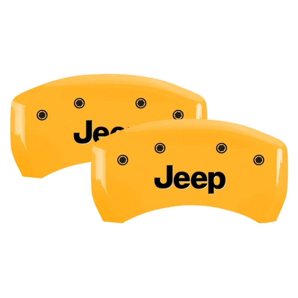For Jeep Grand Cherokee L 22-24 Caliper Covers Gloss Yellow Caliper Covers w Foto 2 de 3