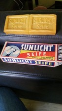 altes Originalpaket SUNLICHT SEIFE 2Kernseife Mannheim Hamburg Gr&ouml;&szlig;te Waschkraft