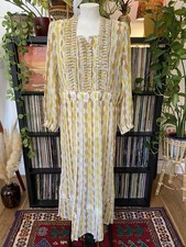 Vintage 1980s Ruche Detail Maxi Dress