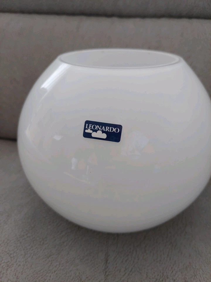 Leonardo Glas-Kugelvase weiß