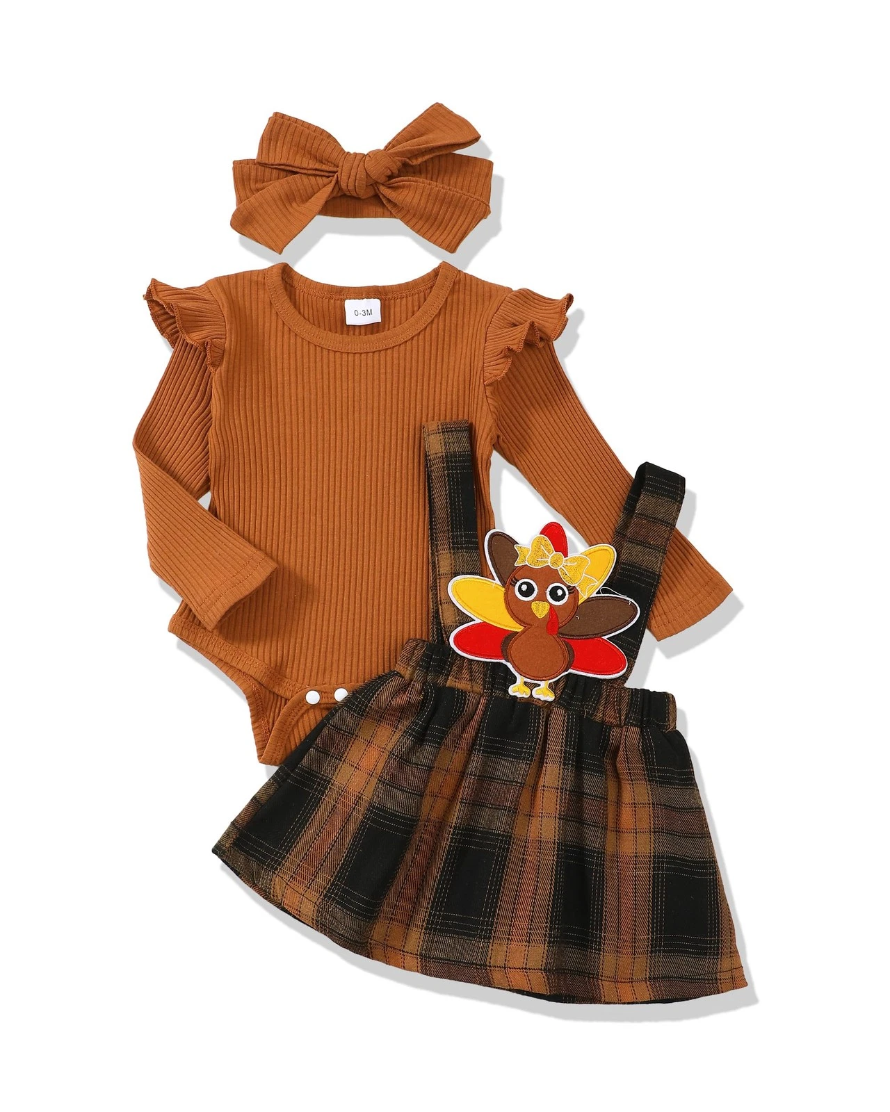 My First Thanksgiving Baby Girl Outfit 0-3 Months Baby Girl Clothes Newborn I...
