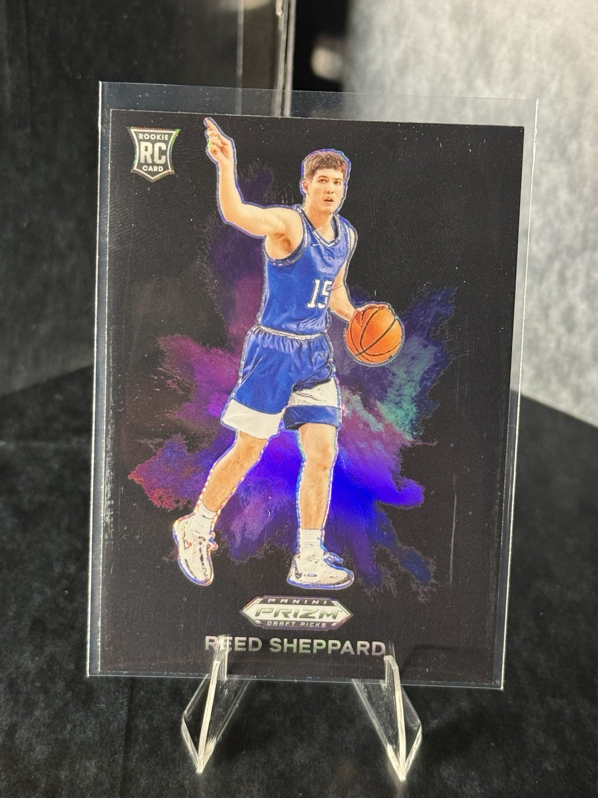 2024 Prizm Draft Picks Reed Sheppard Kentucky Rookie Black Color Blast SSP RC