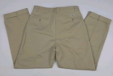 Vintage Polo Ralph Lauren Tan Chino Pants Vtg RL Pleated Relaxed 33 Hammond 90s