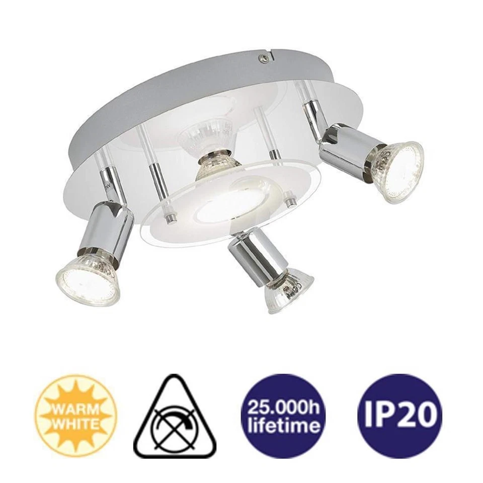 Briloner  "START" Deckenleuchte chrom LED 12W - Bild 1 von 2