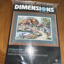 Retired 1998 Dimensions Charming Cottage Retreat Needlepoint Kit 2461 NIP