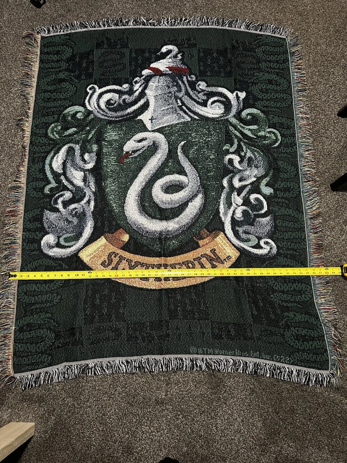 Harry Potter Slytherin Woven Tapestry Throw Blanket 48" x 60"