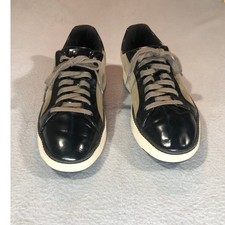 Cole Haan GrandPro Topspin Men  s Sneakers Black Leather Tan Canvas Low Top