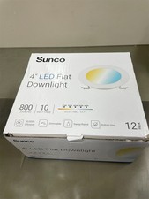Sunco 12 Pack 4 Inch Recessed Lights, LED Baffle Trim, Selectable CCT 2700K/3000