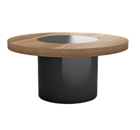 Rund Besprechungstisch Arbeitszimmer Chef Exclusive BüRo Ceo Helles Holz Modern-image