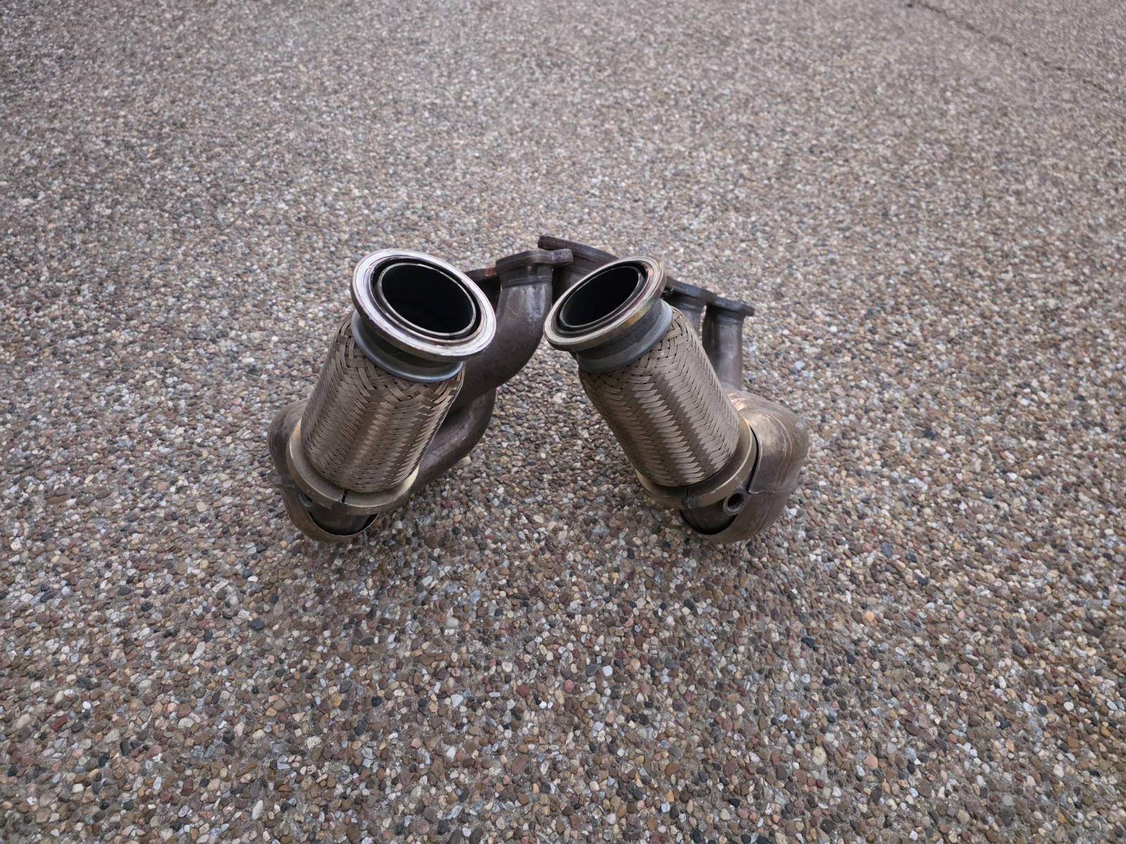 FERRARI 458 OEM GENUINE ORIGINAL EQUIPMENT LEFT & RIGHT EXHAUST MANIFOLD HEADERS