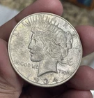 1934-D Silver Peace Dollar Better Date AU++ / / BU Slider RARE 1934-D
