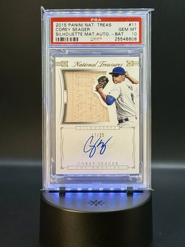 2015 Panini National Treasures Bat Autographs Corey Seager /25 GOLD PSA 10 RC