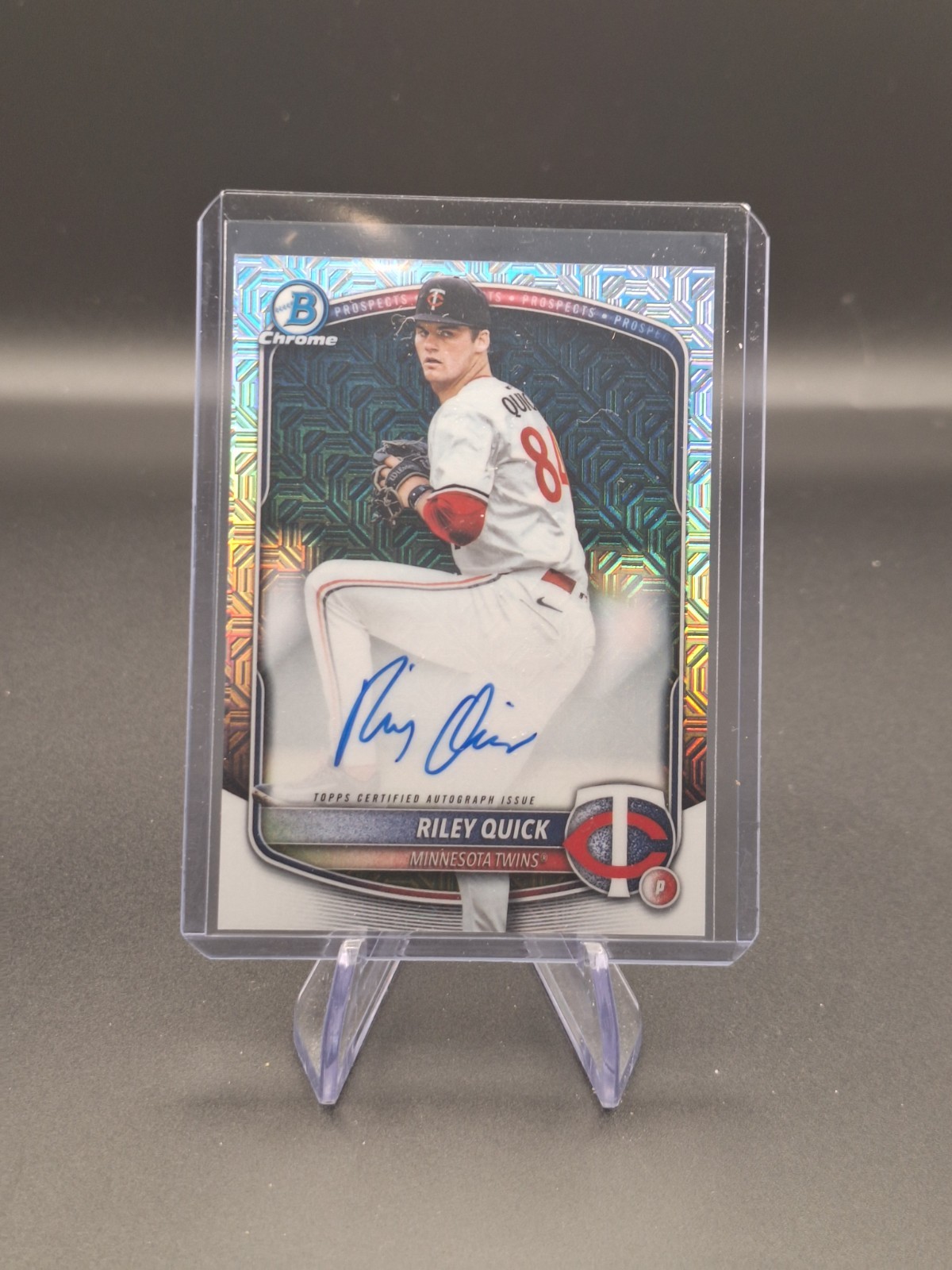 2025 Bowman Draft Chrome Mega Riley Quick Mojo Auto #BMA-RQ Minnesota Twins