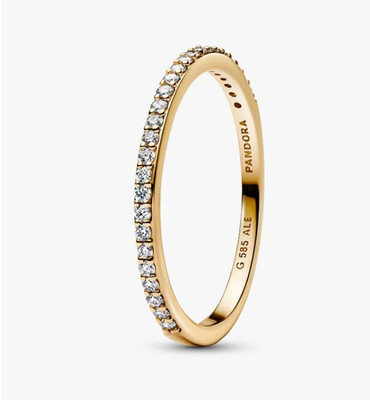 Pandora Era 14k Yellow Gold Lab Grown Diamond Half Eternity Pavé Band Ring