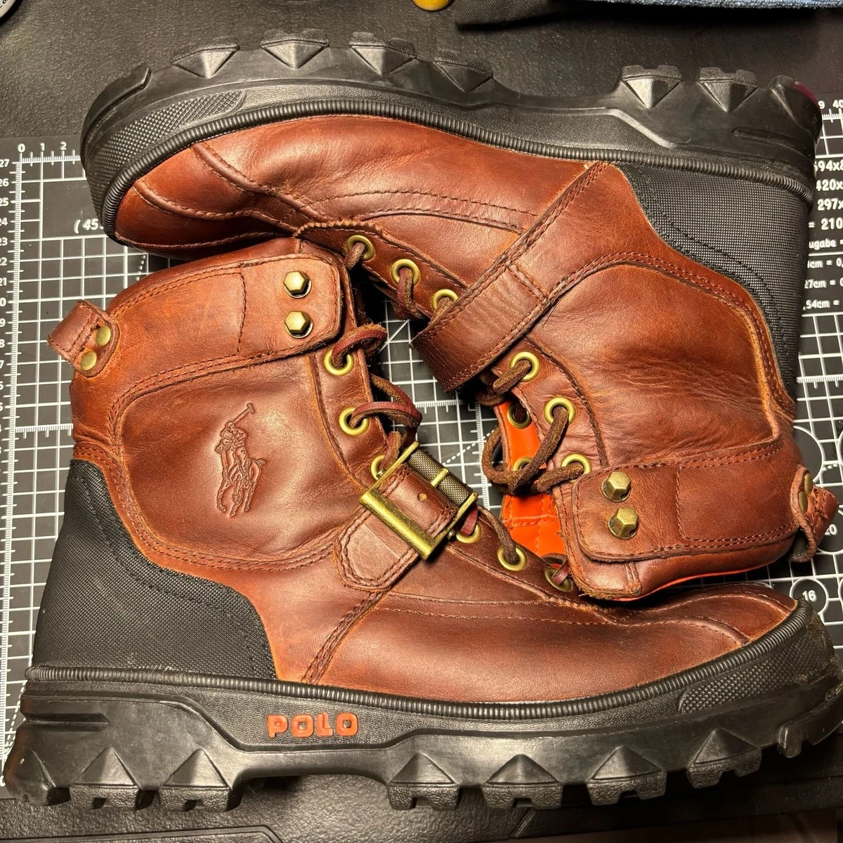NWOT Polo Ralph Lauren Marlow Leather Chukka Boots Brown Men 11.5D MARLOW-BO-CSL Polo Ralph Lauren Chukka Boots for Men for sale | eBay main image 3