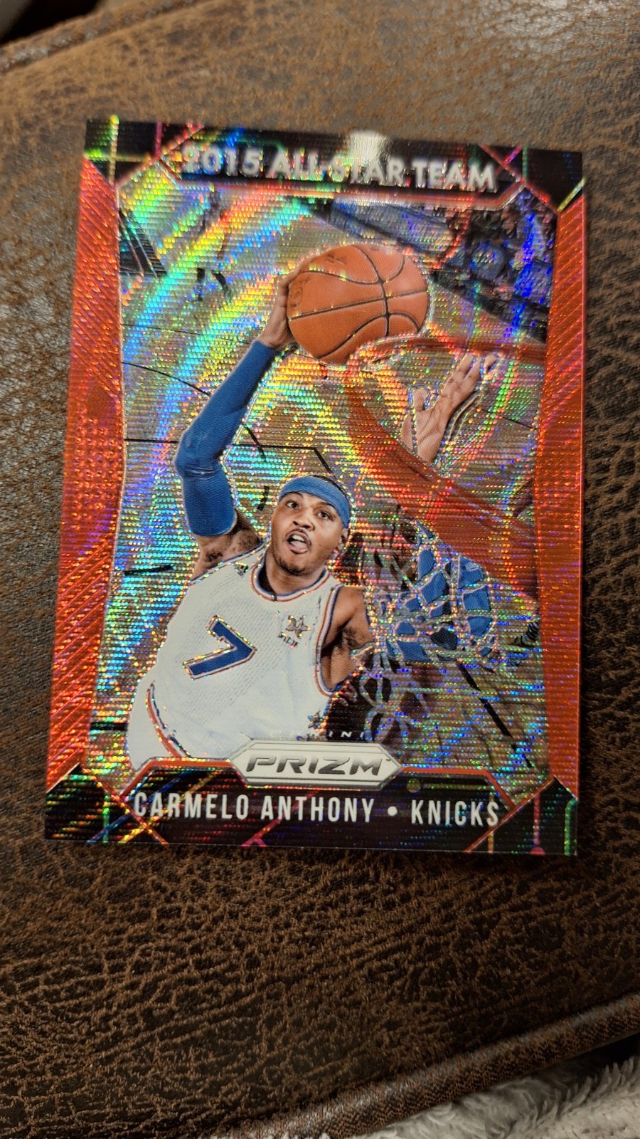 Carmelo Anthony 2015-16 Panini Prizm All Star Team Ruby Red Wave /350