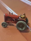 Lesney Matchbox Moko Gray Wheels Red Massey Harris Farm Tractor #4 VG Toy
