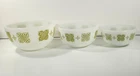 3 Piece FIRE KING Dutch Clover Nesting Bowls Anchor Hocking Set