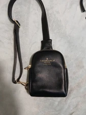 Casablanca Bridal Celebrate Forever Black Leather Purse