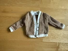 Vintage Barbie Ken Doll Cardigan Sweater Brown Mattel Fraternity Meeting 1964