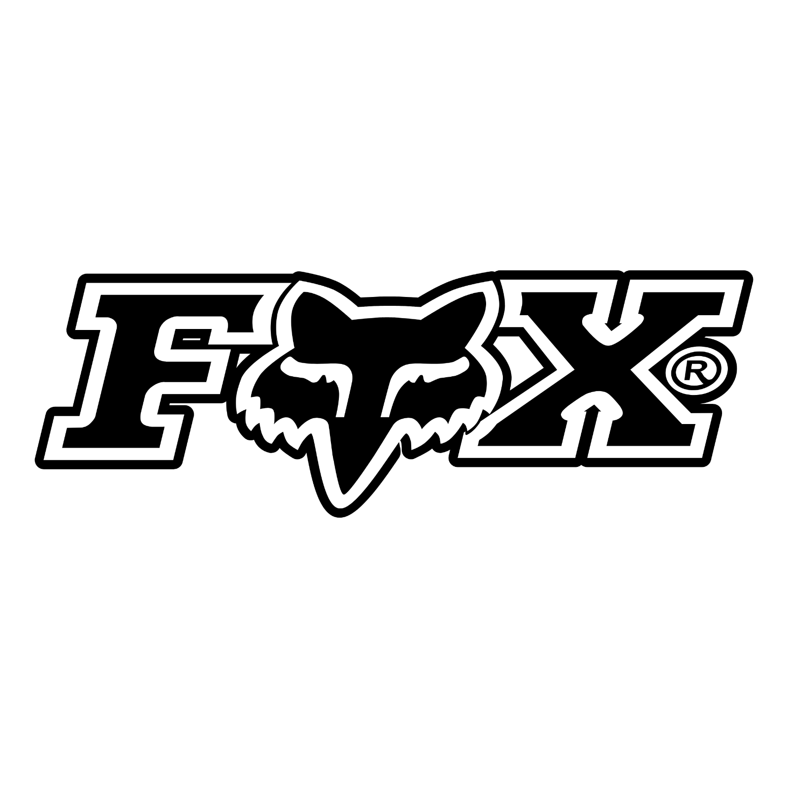 Fox Shocks Motocross Bike Vinyl Die Cut Car Decal Sticker Fox Tail Racing - 02
