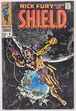 Nick Fury, Agent of SHIELD #6 1968 4.0 VG Classic Steranko exploding Earth cvr!