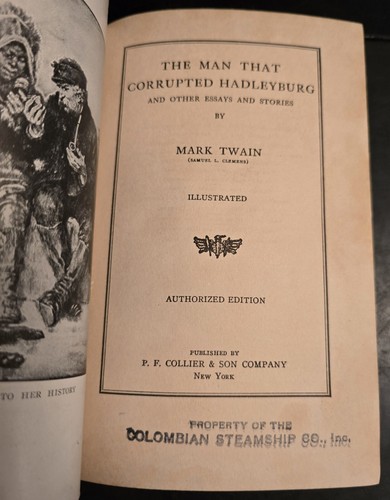Antique Mark Twain Book Set Lot of (6) 1917- 1928 Authorized Editions Collier - Imagen 11 de 13