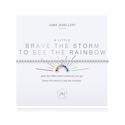 Joma Silver Plated Beaded Bracelet A Little BRAVE THE STORM TO SEE THE RAINBOW