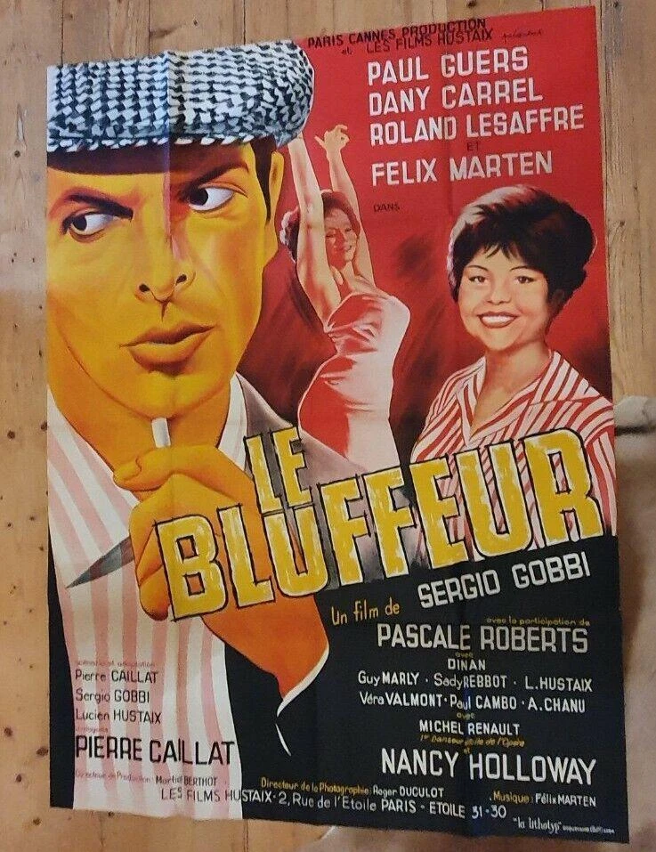 Plakat Filmplakat Original - Le Bluffeur - Paris Cannes Productions franz.  1964 - Bild 1 von 2