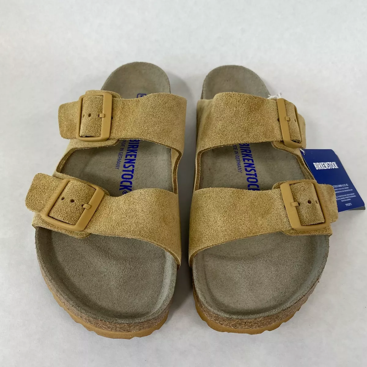 New w/o Birkenstock Arizona Latte Cream Soft Footbed Regular - Select