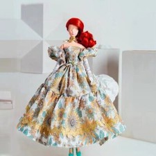 Floral 1/6 Doll Clothes Wedding Dress Princess Outfits Evening Party Gown 11.5"