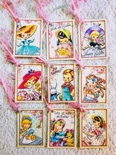 9 Easter Kids Vintage Gift Hang Tags Scrapbooks Card Making Junk Journals 315R