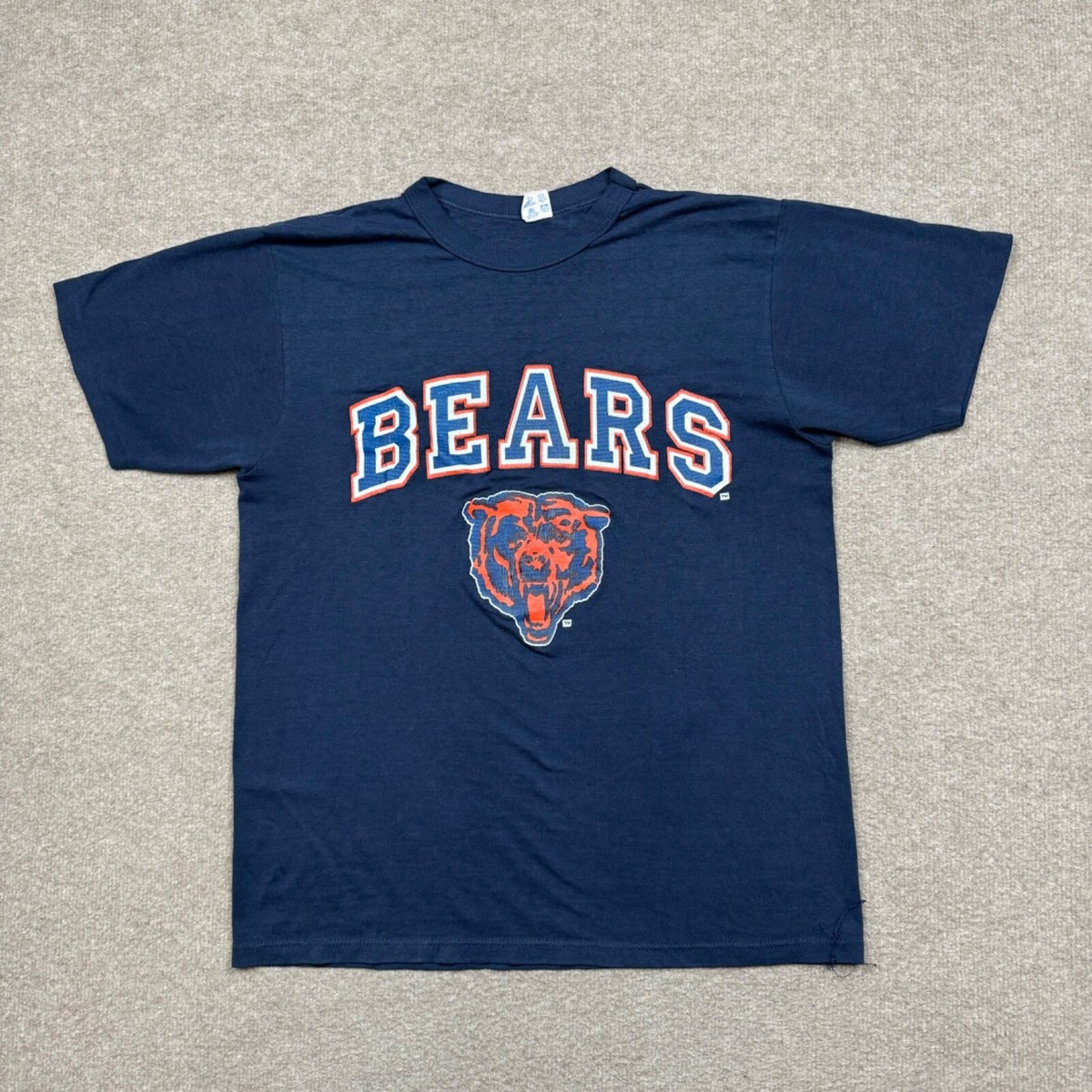 Champion Shirt Men Size L Blue Short Sleeve NFL Football Bears USA 
