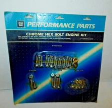 NOS VINTAGE GM PERFORMANCE PARTS CHROME BOLT ENGINE KIT 305 350 V-8 ENGINES