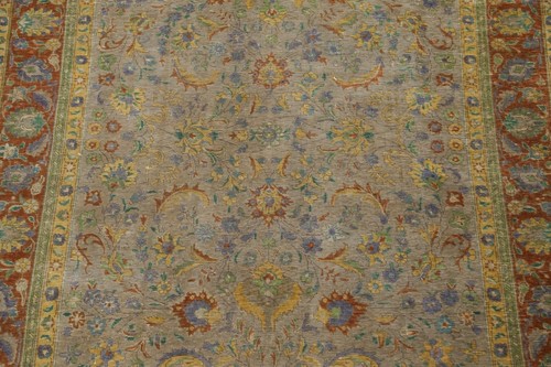 Antique Floral Overdyed Traditional Area Rug Low Pile Oriental Hand-knotted 7x11 - Picture 3 of 12