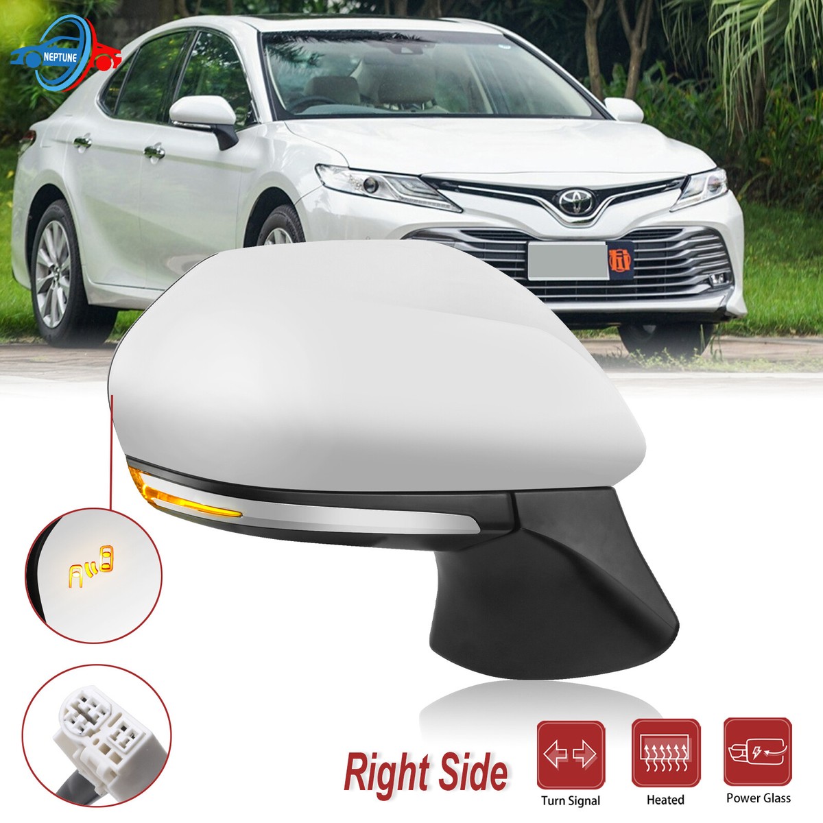 Passenger Side Mirror for 2018-2020 Toyota Camry BSM Power Heated