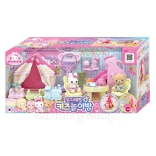 Konggi Rabbit Kids' Playroom Dollhouse Playset Roleplay Toy Figure Set