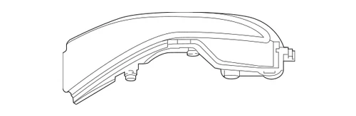 Nissan OEM Infiniti 26165-4GA0A Driver Side LH Mirror Turn Signal Lamp Genuine 