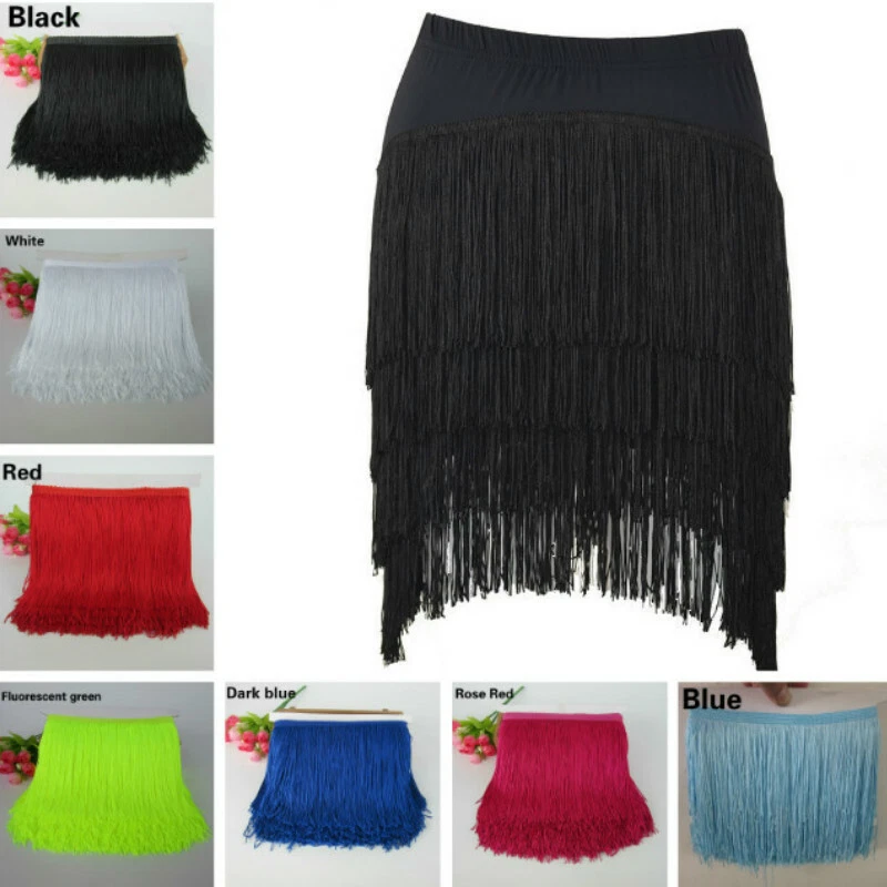5M Curtain Fringe Lace Tassel Trim Ribbon DIY Sew Dress Curtain Accessories Sexy - Image 3 of 4