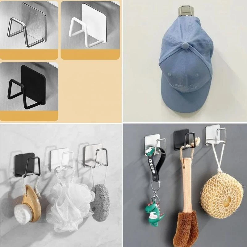 Estante de secado adhesivo con soporte de esponja para fregadero de acero inoxidable organizador de cocina Foto 4 de 4