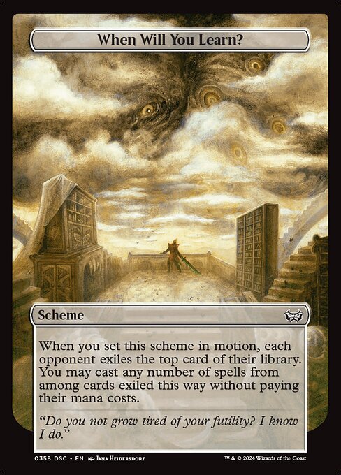 MTG - When Will You Learn? (358) - Archenemy Scheme Duskmourn - Near Mint