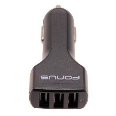 36W Car Charger 3-Port USB 4.8A DC Socket Plug-in Power Adapter for Cell Phones
